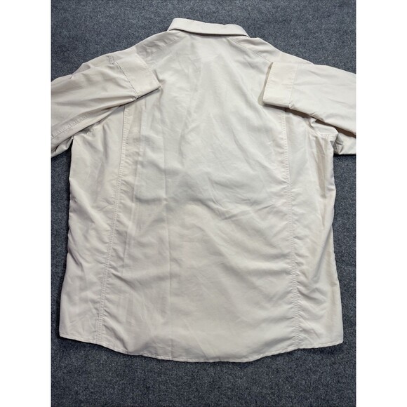 LL Bean Shirt Mens Large Khaki No Fly Zone Vented Roll Tab Sleeve Gorpcore Lg - Picture 12 of 16